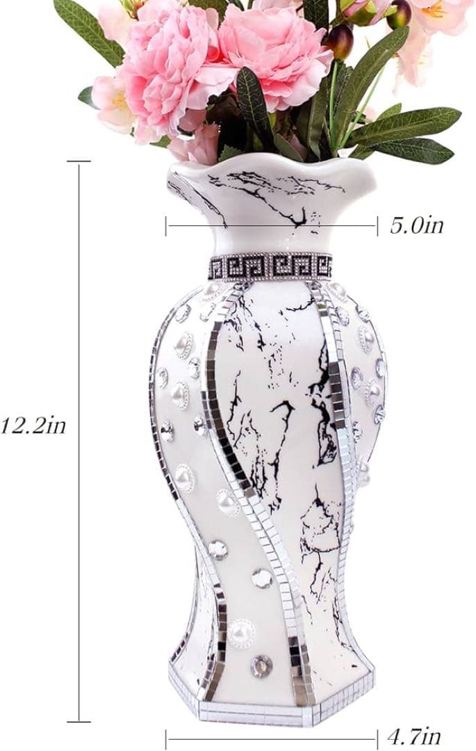 花瓶 セラミック ラインストーン モダン