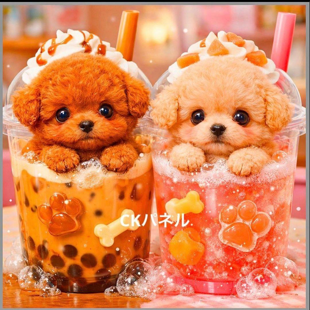 激レアドリンクチワワ、ダックス、パグ、柴犬、ポメラニアン、トイプーパネル生地