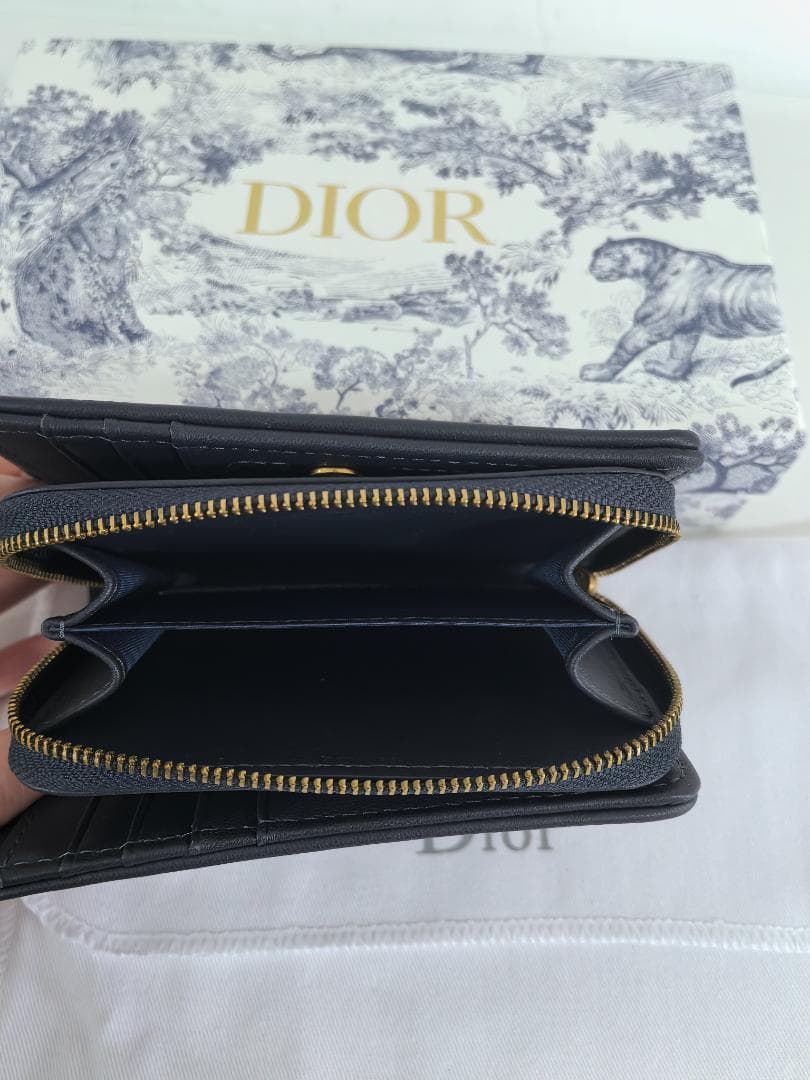 極美品クラシックモノグラム柄 キャンバス×レザー 三つ折り財布カードポケット多め