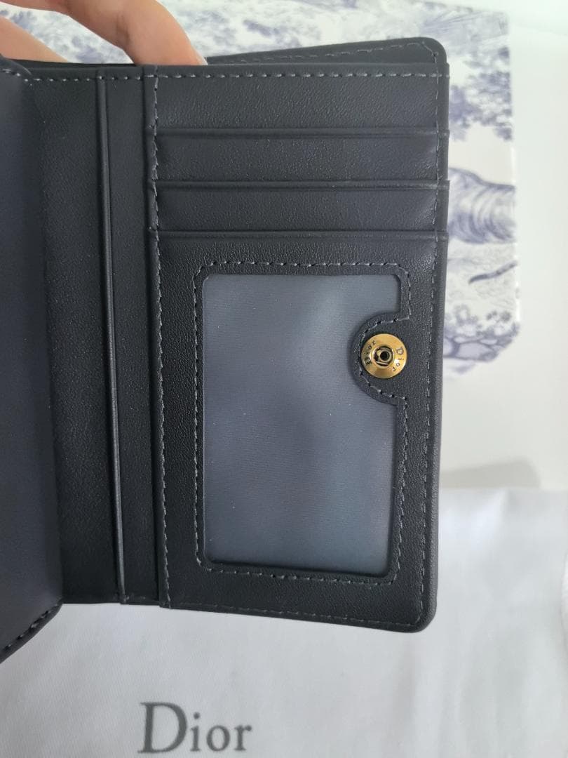 極美品クラシックモノグラム柄 キャンバス×レザー 三つ折り財布カードポケット多め