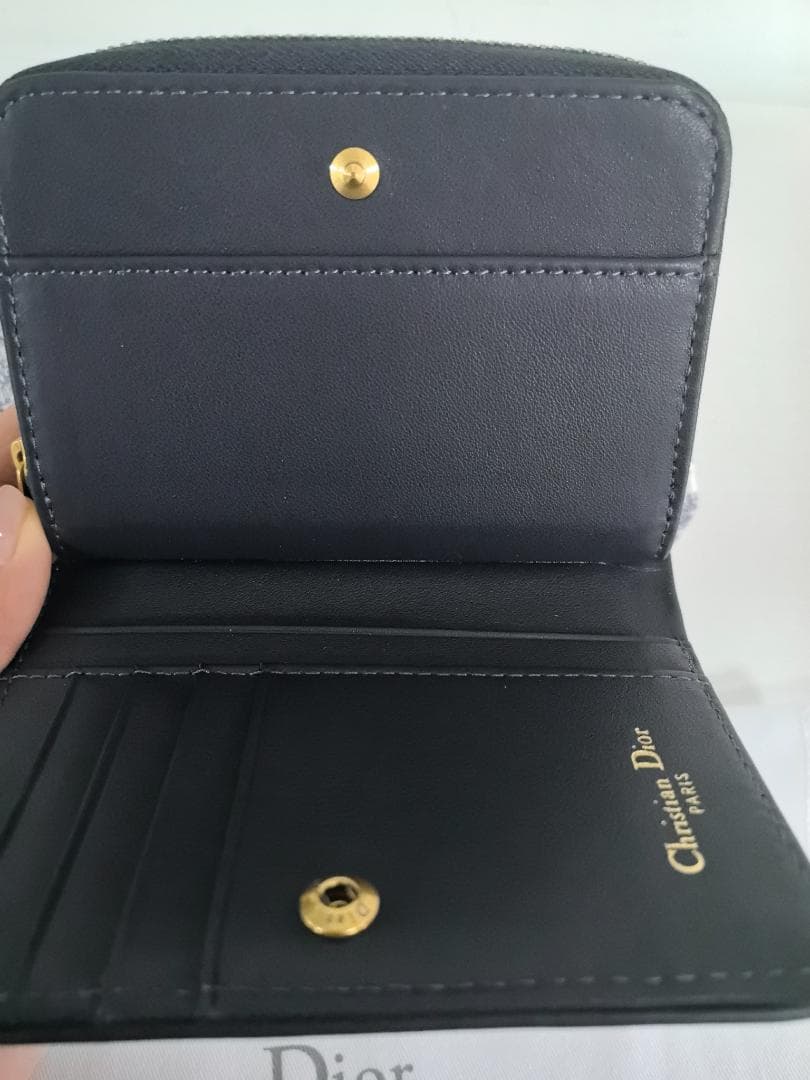 極美品クラシックモノグラム柄 キャンバス×レザー 三つ折り財布カードポケット多め