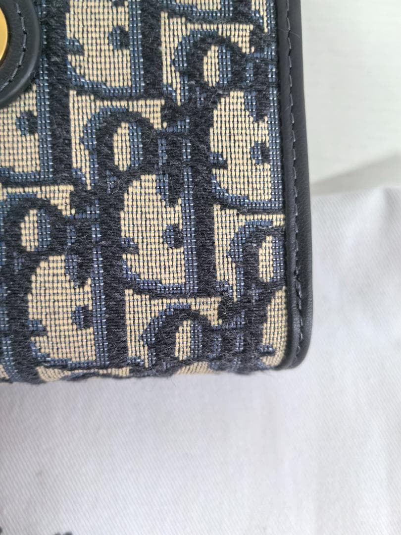 極美品クラシックモノグラム柄 キャンバス×レザー 三つ折り財布カードポケット多め