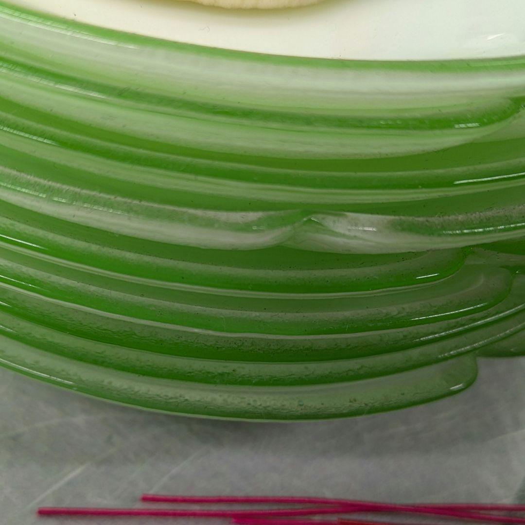 ☘️ 10枚☘️ びいどろ工房　デザート皿　取り皿　江戸硝子　四葉のクローバー