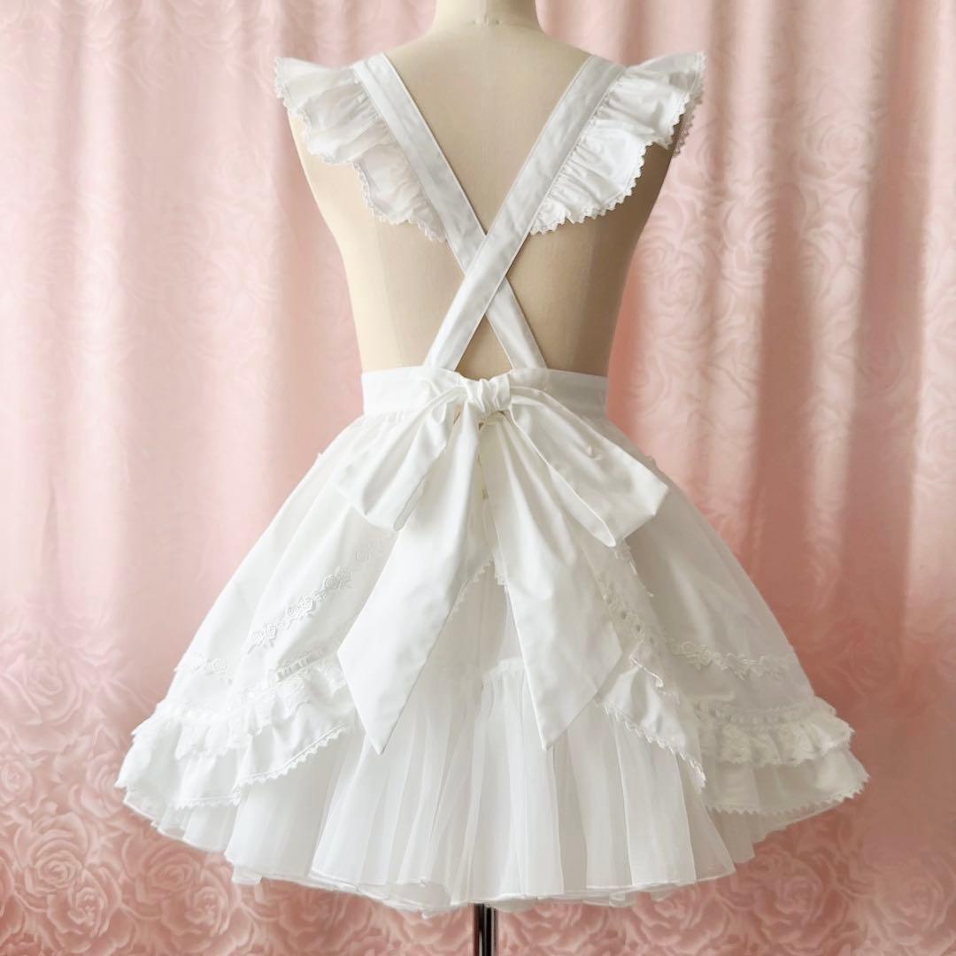 受注 2wayピンタックレースエプロン