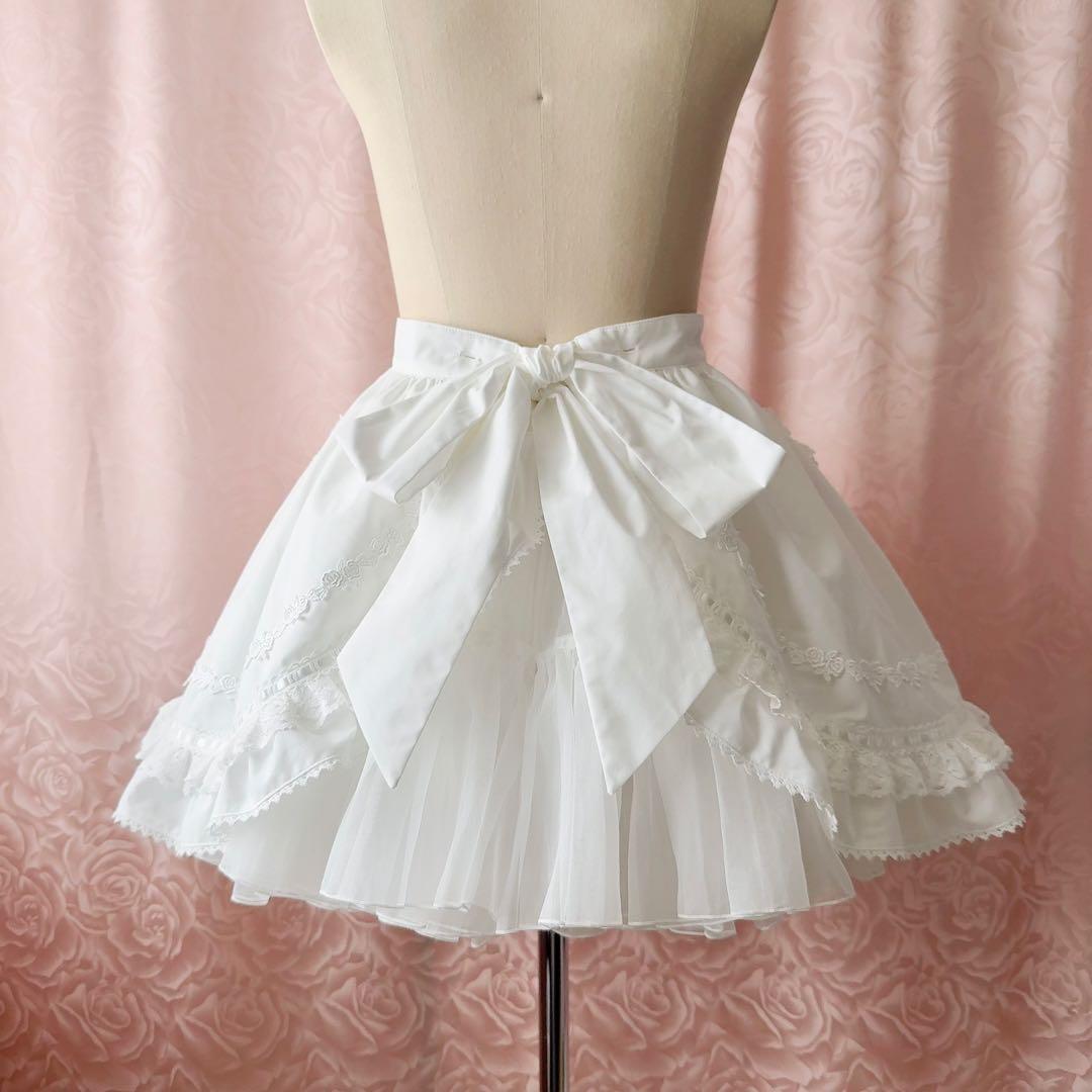 受注 2wayピンタックレースエプロン