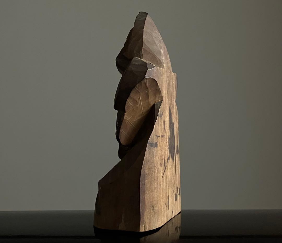 【実用信仰感じる 恵比寿 木彫 約11.5㎝ 大正〜昭和初期頃】郷土玩具仏像骨董