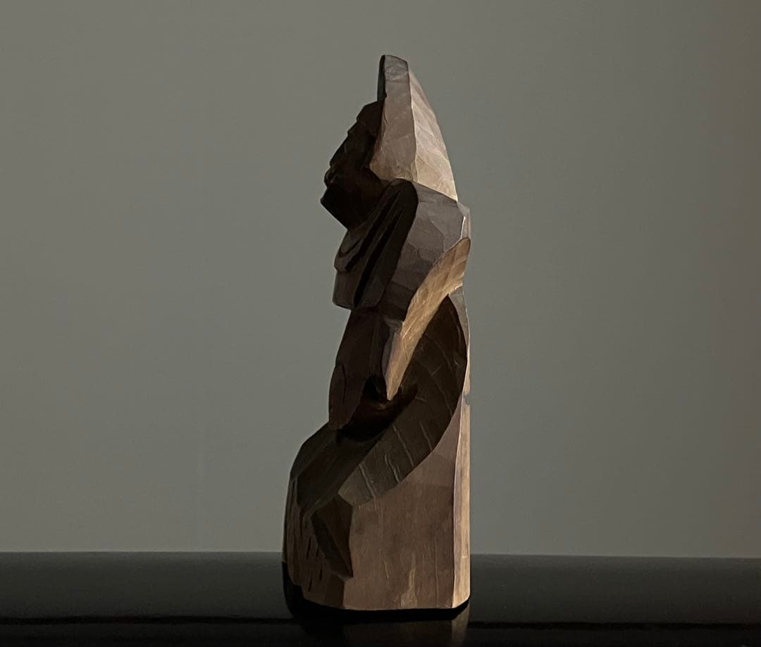 【実用信仰感じる 恵比寿 木彫 約11.5㎝ 大正〜昭和初期頃】郷土玩具仏像骨董