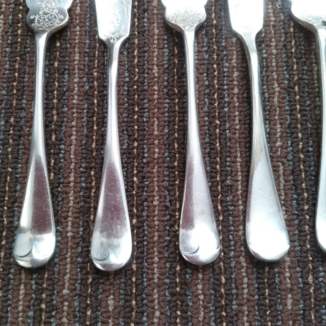 イギリス　JD&S　シルバープレート／銀メッキ　ナイフ＆フォーク　５組１０本