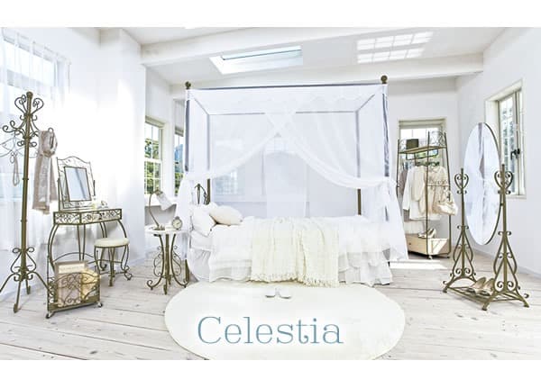 高級感 おしゃれ 姫系 ガーリー かわいい ベッドフレーム セミダブル ゴールド