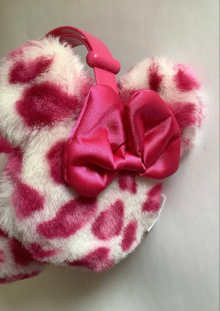 ディズニー ミニー ミニーちゃん 耳あて ヒョウ柄 イヤーマフ 耳当て ピンク