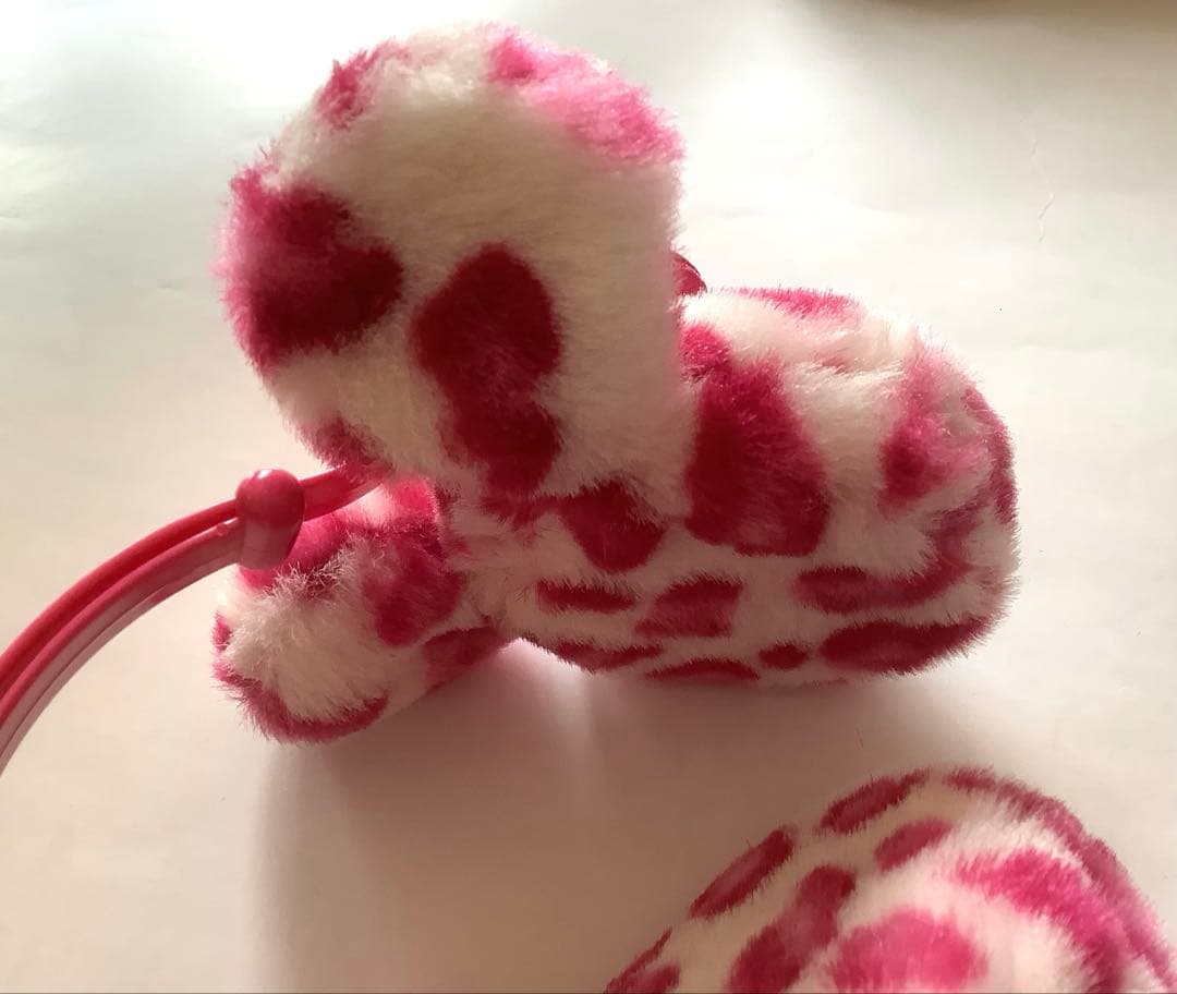 ディズニー ミニー ミニーちゃん 耳あて ヒョウ柄 イヤーマフ 耳当て ピンク