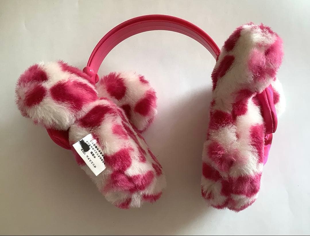ディズニー ミニー ミニーちゃん 耳あて ヒョウ柄 イヤーマフ 耳当て ピンク