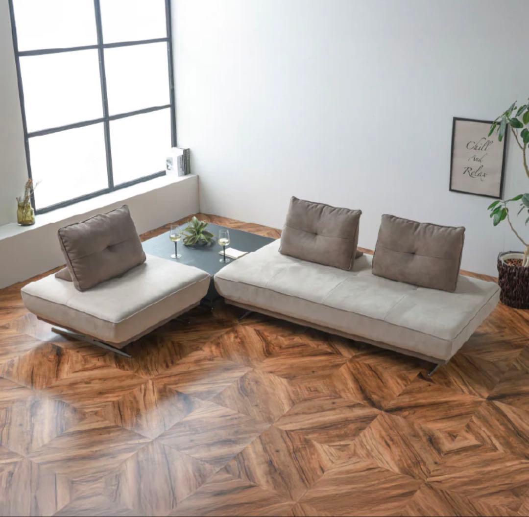 定価12.3万円★アルフレード2〜3人掛けソファーとL字クッション