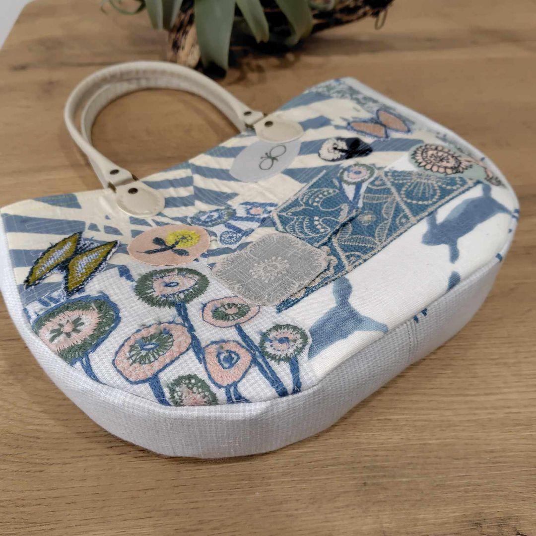 ゆ*ま様 ミナペルホネン /pathちょうちょスカイフラワー/底丸トート