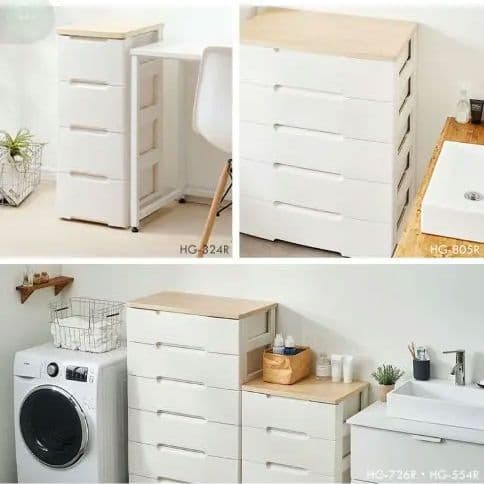 チェスト 6段 幅約55cm ホワイト 大容量