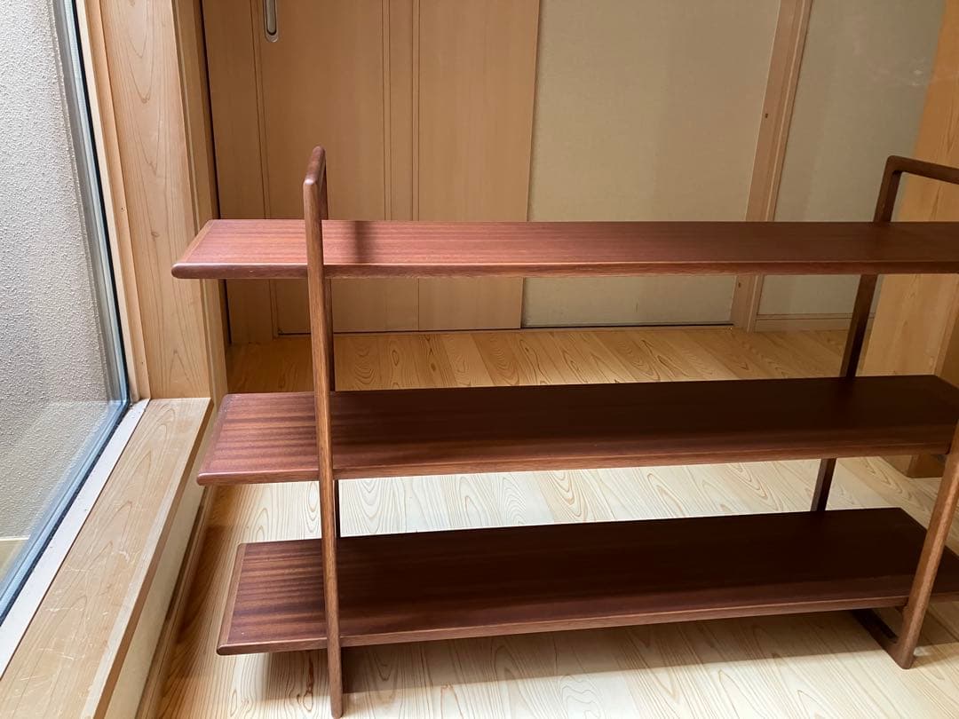 キャビネット　シェルフ　朝日木材加工　日本製　　　チーク　北欧ビンテージ　飾り棚