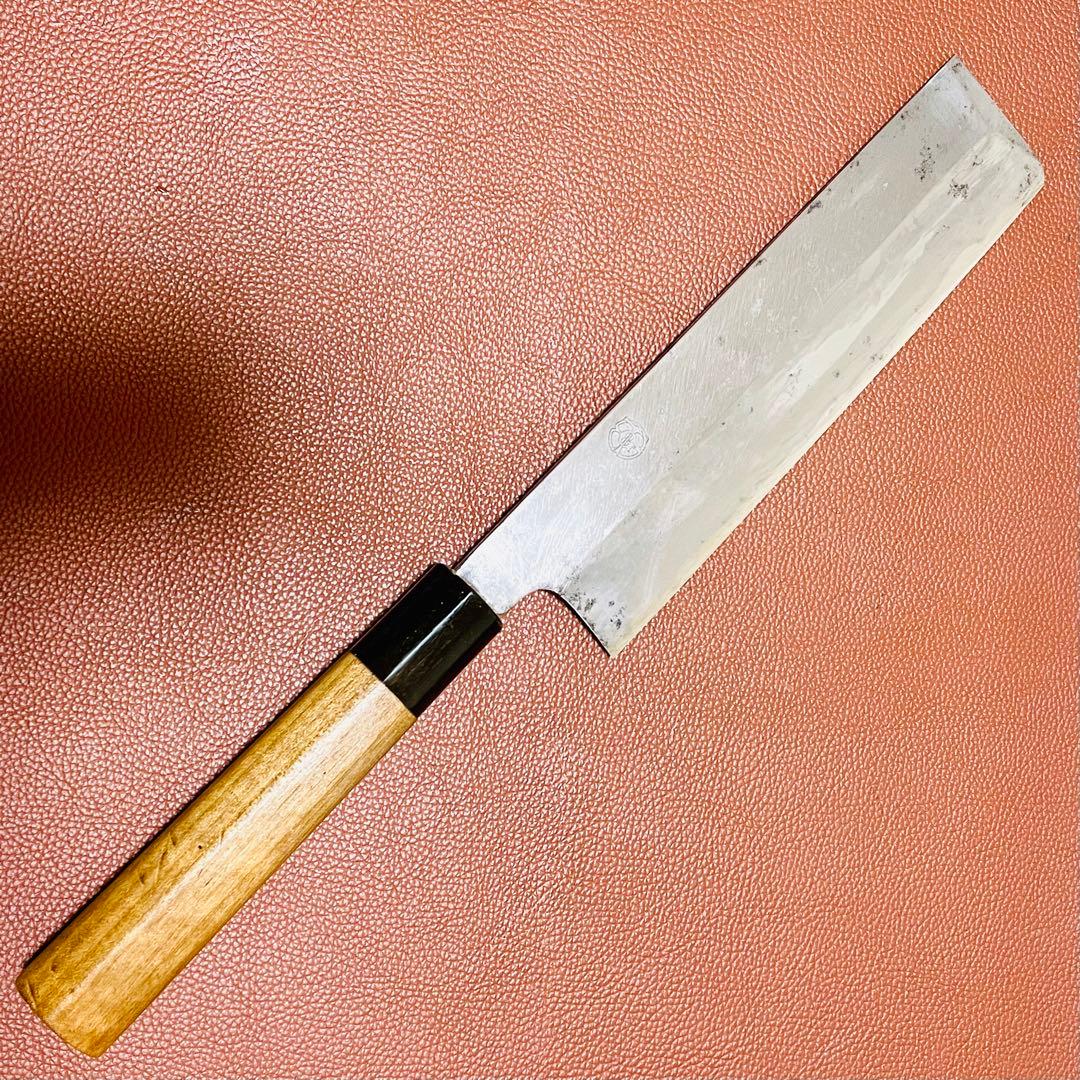 一竿子忠綱　薄刃包丁　刃渡り　180mm　手研ぎ済み