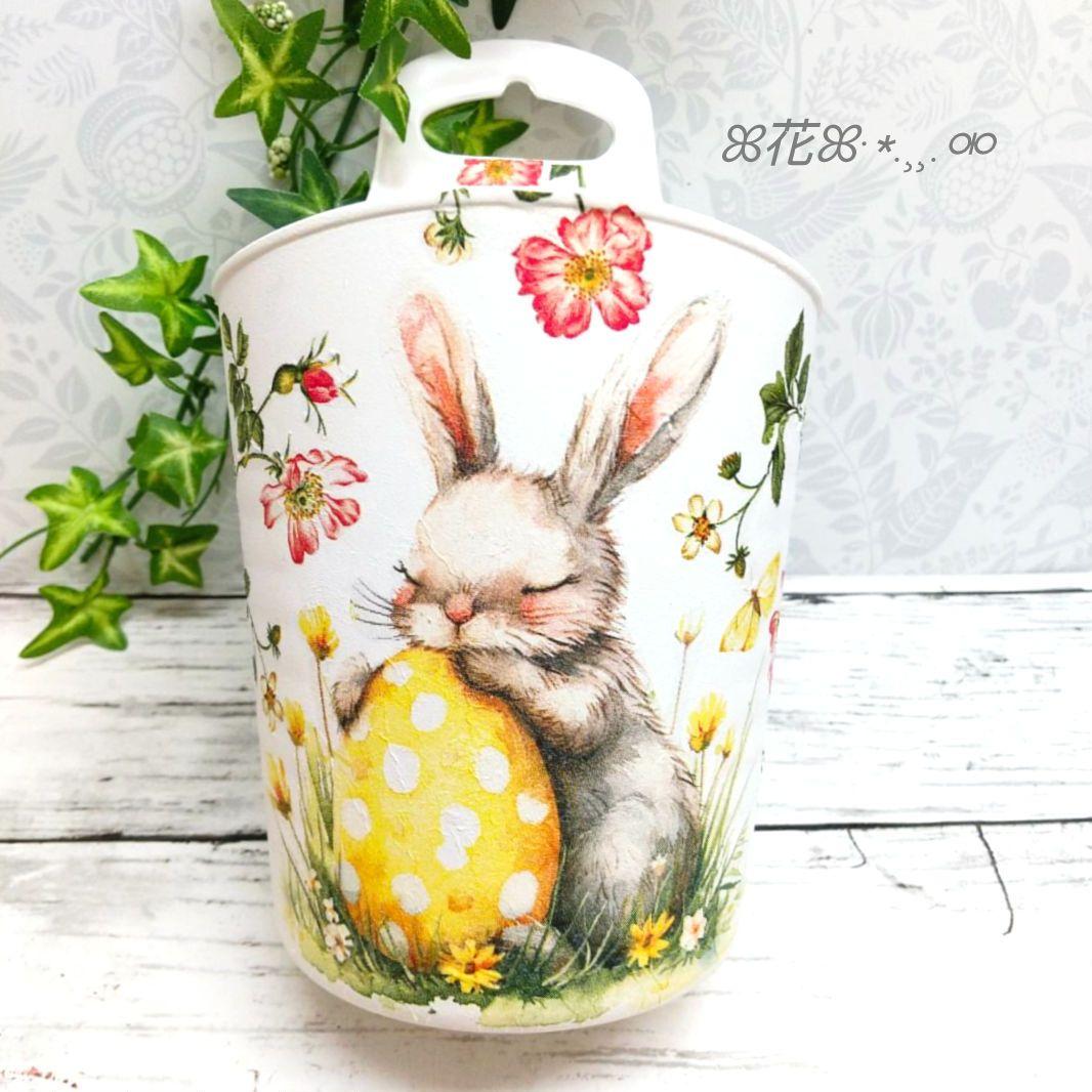 デコパージュꔛ‬ꕤ マルチBOX♡小物入れ♡モップ入れ♡リメ鉢♡鉢カバー♡ゴミ箱