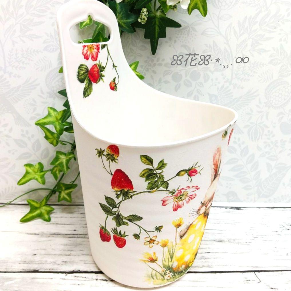 デコパージュꔛ‬ꕤ マルチBOX♡小物入れ♡モップ入れ♡リメ鉢♡鉢カバー♡ゴミ箱