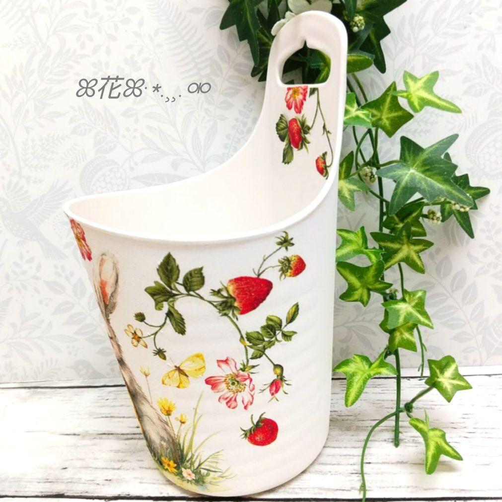 デコパージュꔛ‬ꕤ マルチBOX♡小物入れ♡モップ入れ♡リメ鉢♡鉢カバー♡ゴミ箱