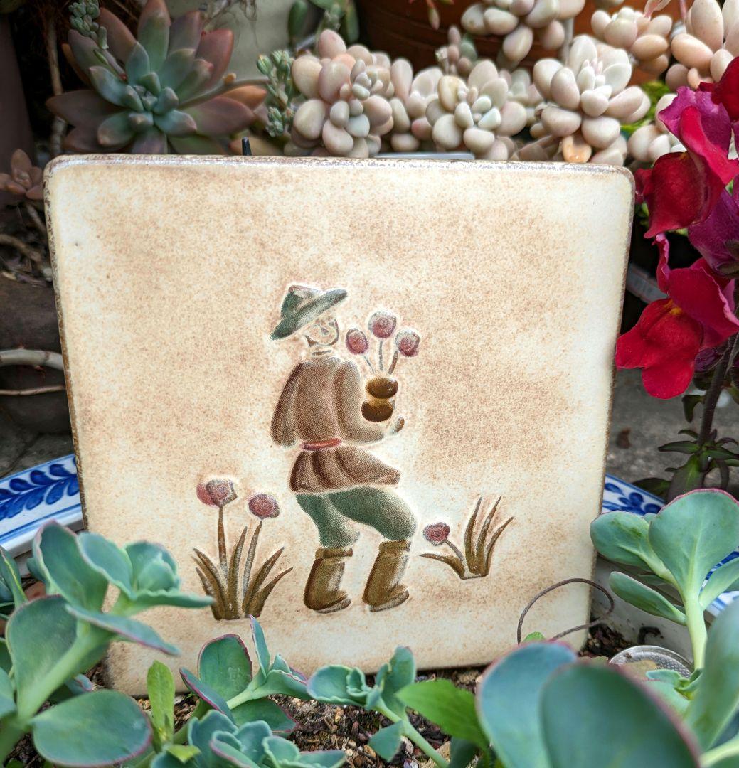 陶板♡アンティーク♪園芸雑貨 ♪プレート ♪タイル♪3枚2700円〜