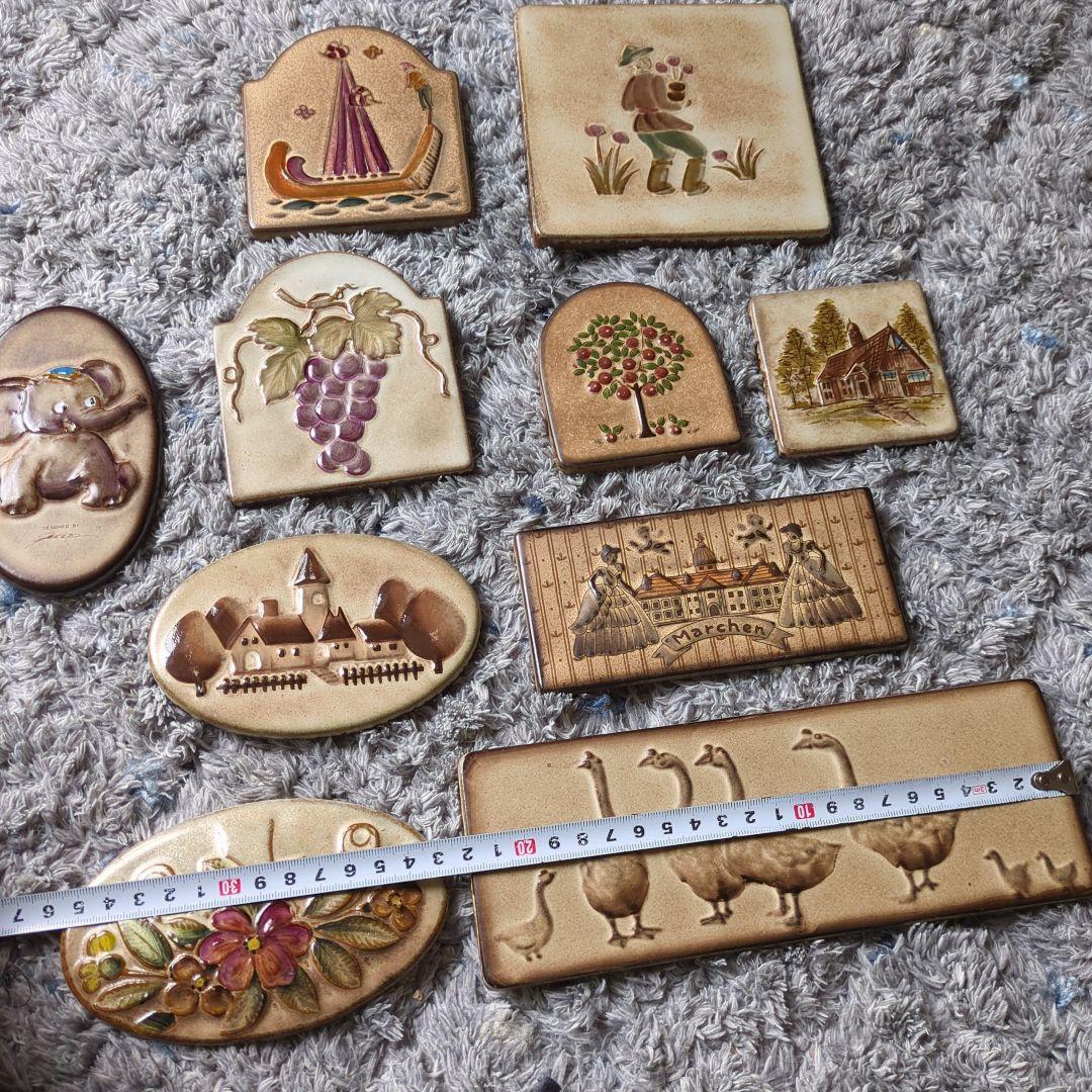 陶板♡アンティーク♪園芸雑貨 ♪プレート ♪タイル♪3枚2700円〜