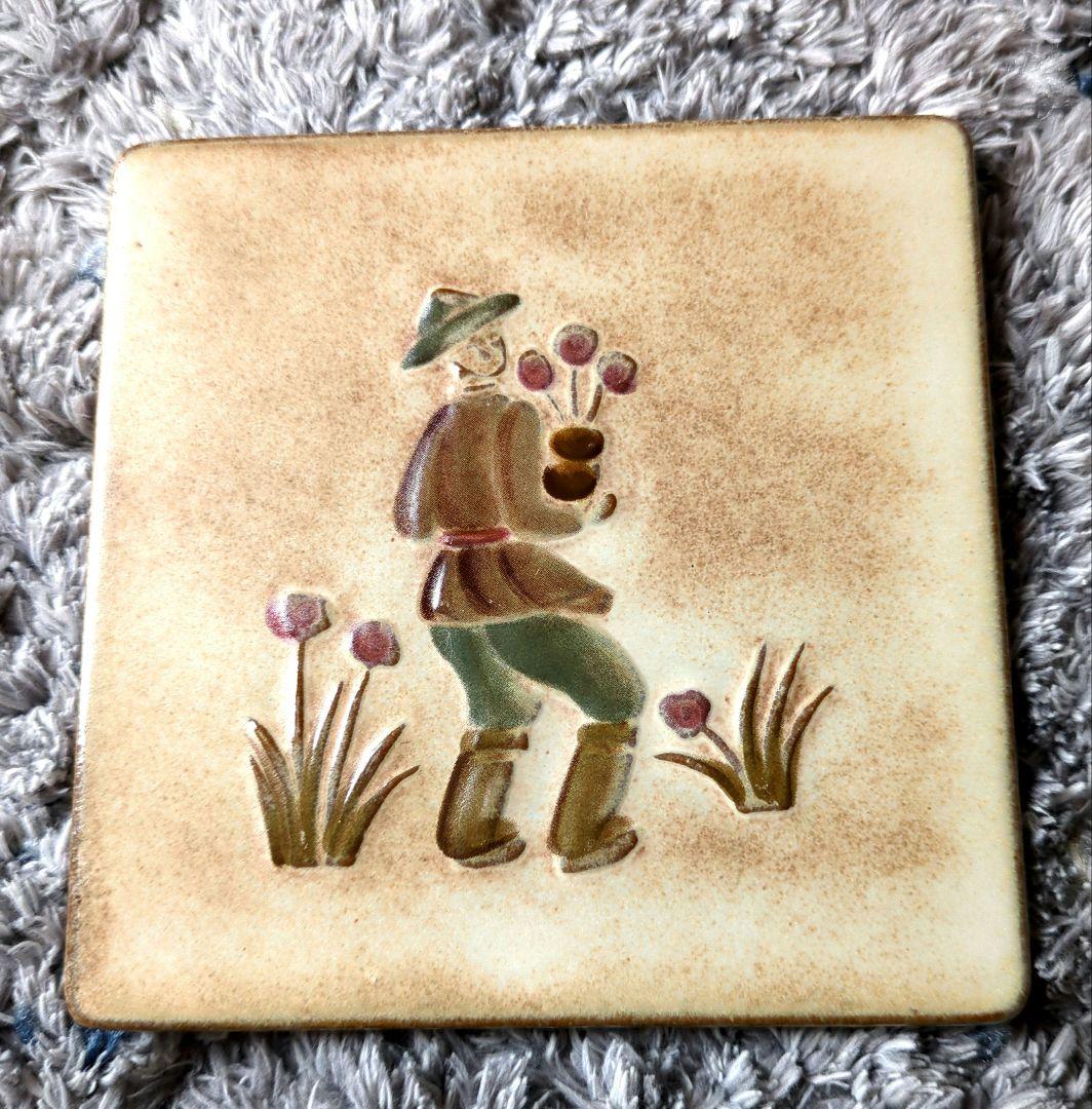 陶板♡アンティーク♪園芸雑貨 ♪プレート ♪タイル♪3枚2700円〜