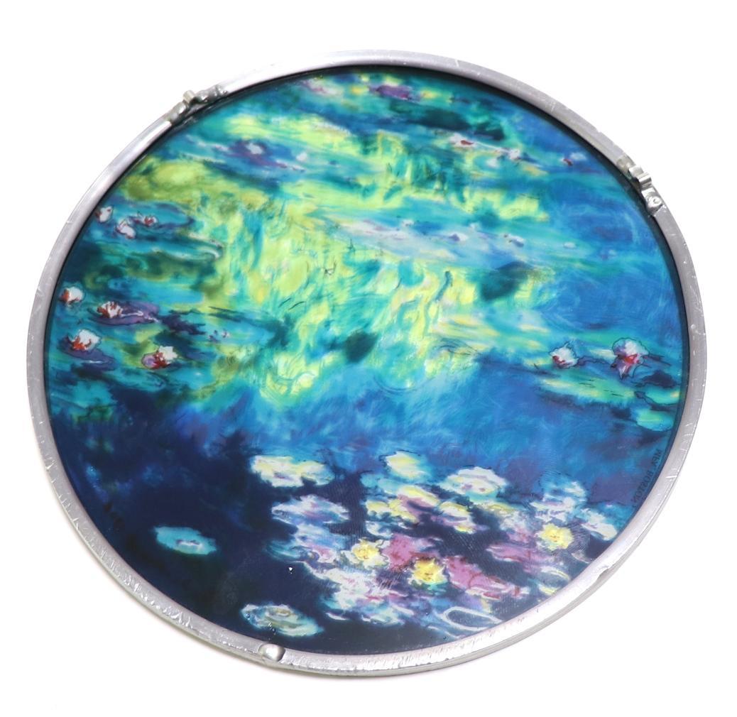 クロード・モネ ヴィンテージ ステンドグラス 睡蓮 ダラス美術館グラスマスターズ