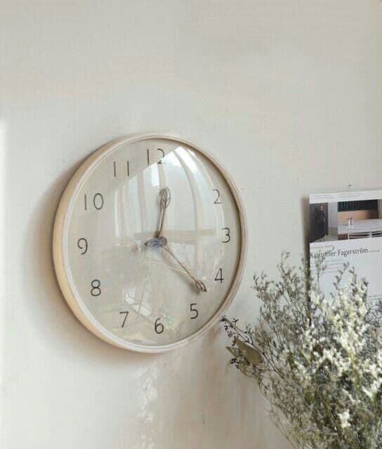 掛け時計 ハンドメイド 300ウッド 木の葉 木製掛け時計 振り子時計