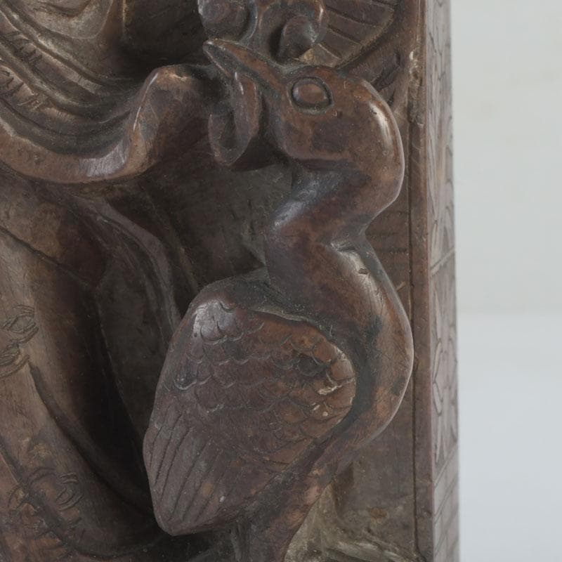 中国　玉石寿山石彫刻　観音像　仏像　置物　V　A77