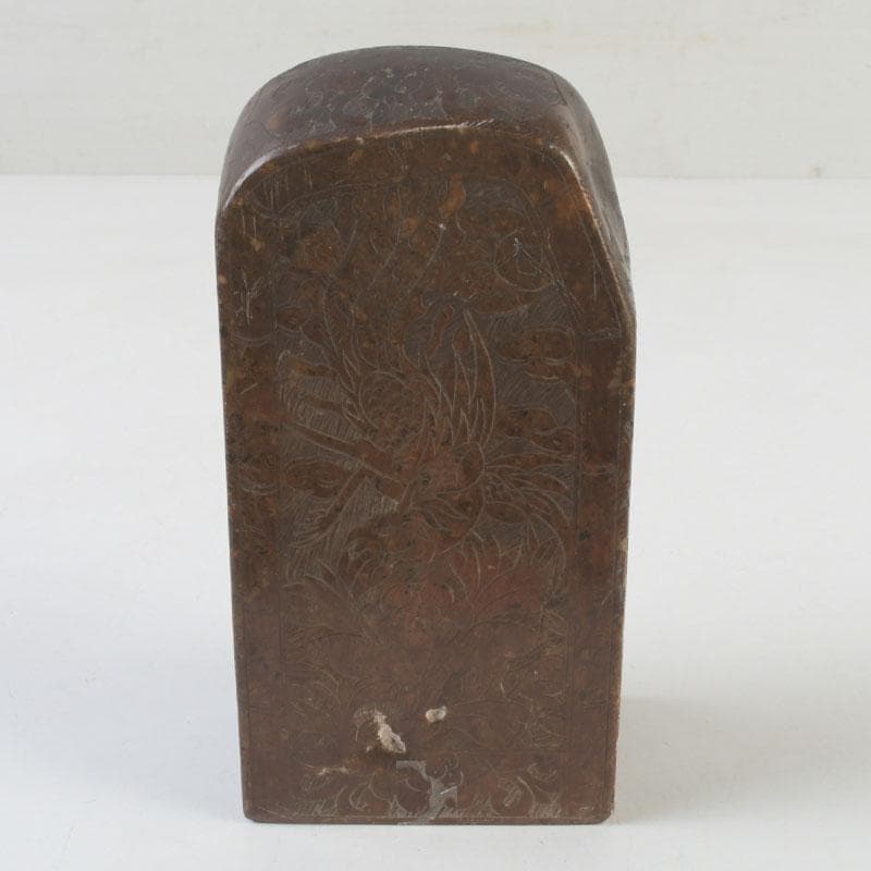 中国　玉石寿山石彫刻　観音像　仏像　置物　V　A77