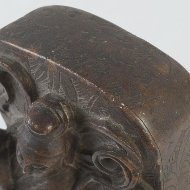 中国　玉石寿山石彫刻　観音像　仏像　置物　V　A77