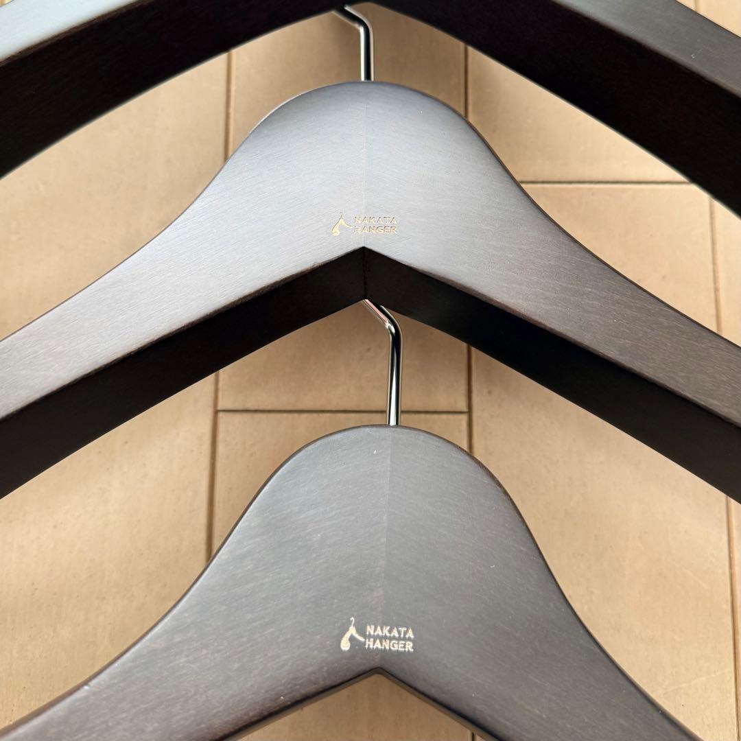 ナカタハンガー ジャケットハンガー 4本 スモークブラウン