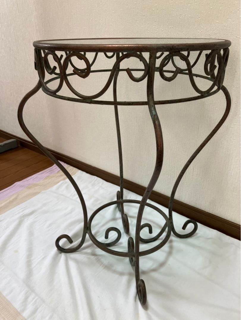 アイアンガラステーブル