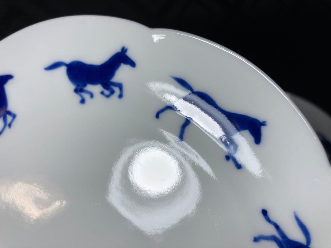 李荘窯　RISO UMAKUYUKU HANAプレートセット　3枚　馬