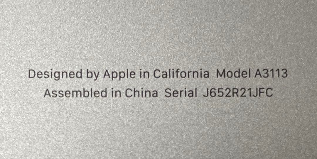Apple MacBook Air (13インチ, M3, 2024) シルバー