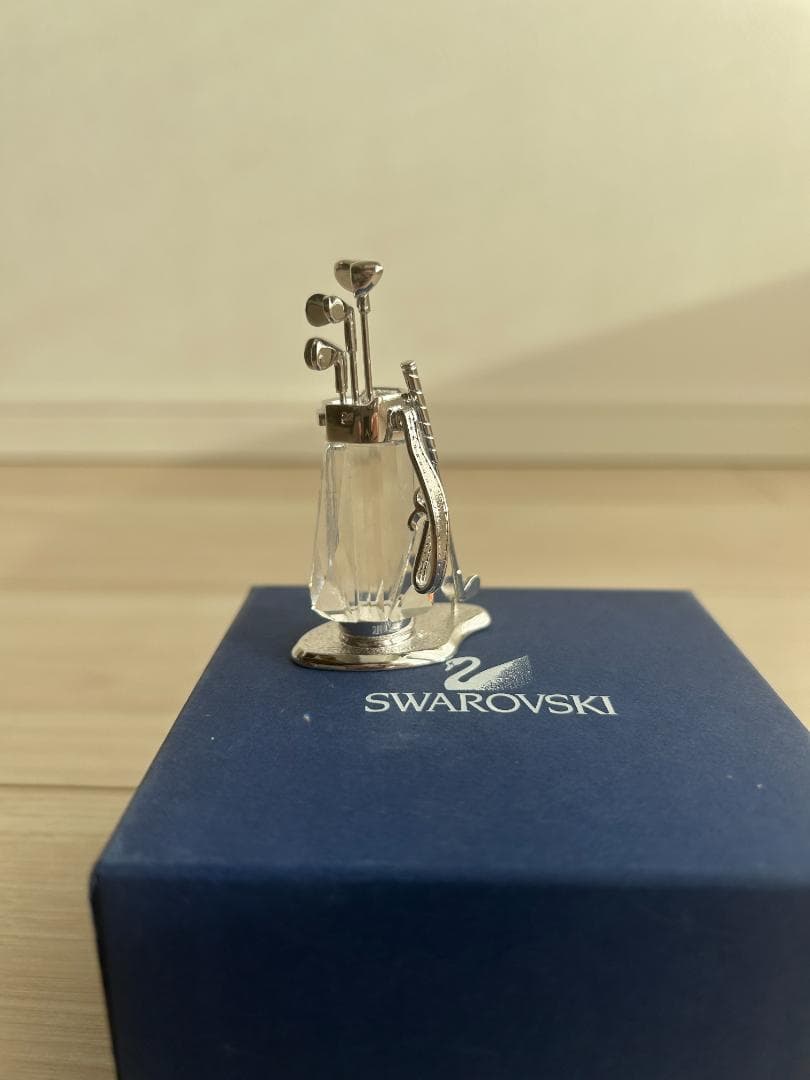 【美品】SWAROVSKI スワロフスキー ゴルフクラブ クリスタル 置物