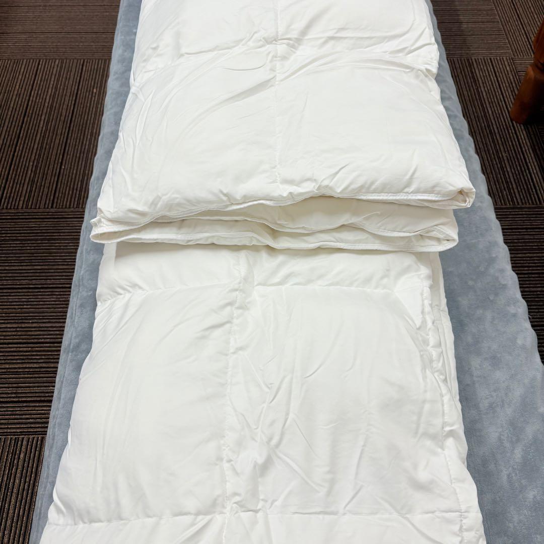 81開封済み　羽毛布団　190cmx200cmダブル　掛け布団　100％羽毛