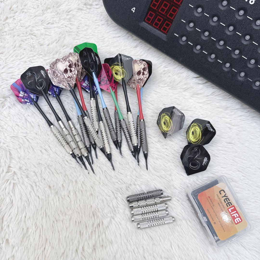 ダーツボード 電子ダーツボード 4人プレイ 電池式 ダーツ付き