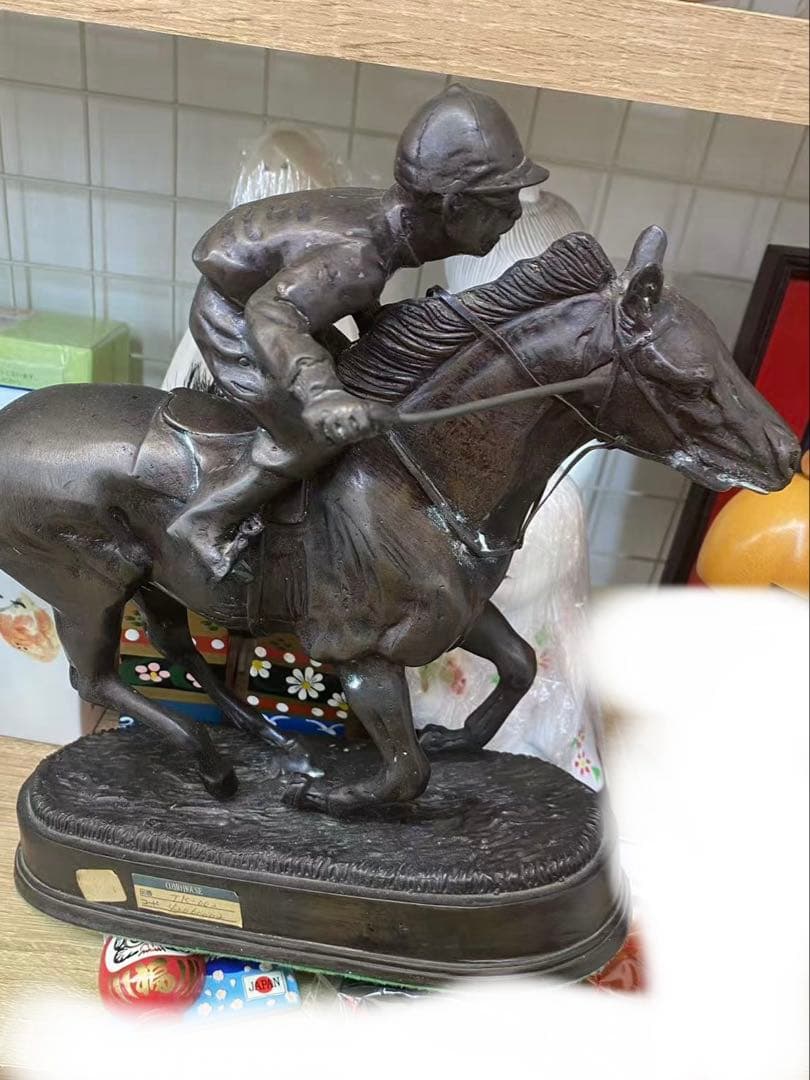 馬 置物 ジョッキー オブジェ 競馬 グッズ ブロンズ