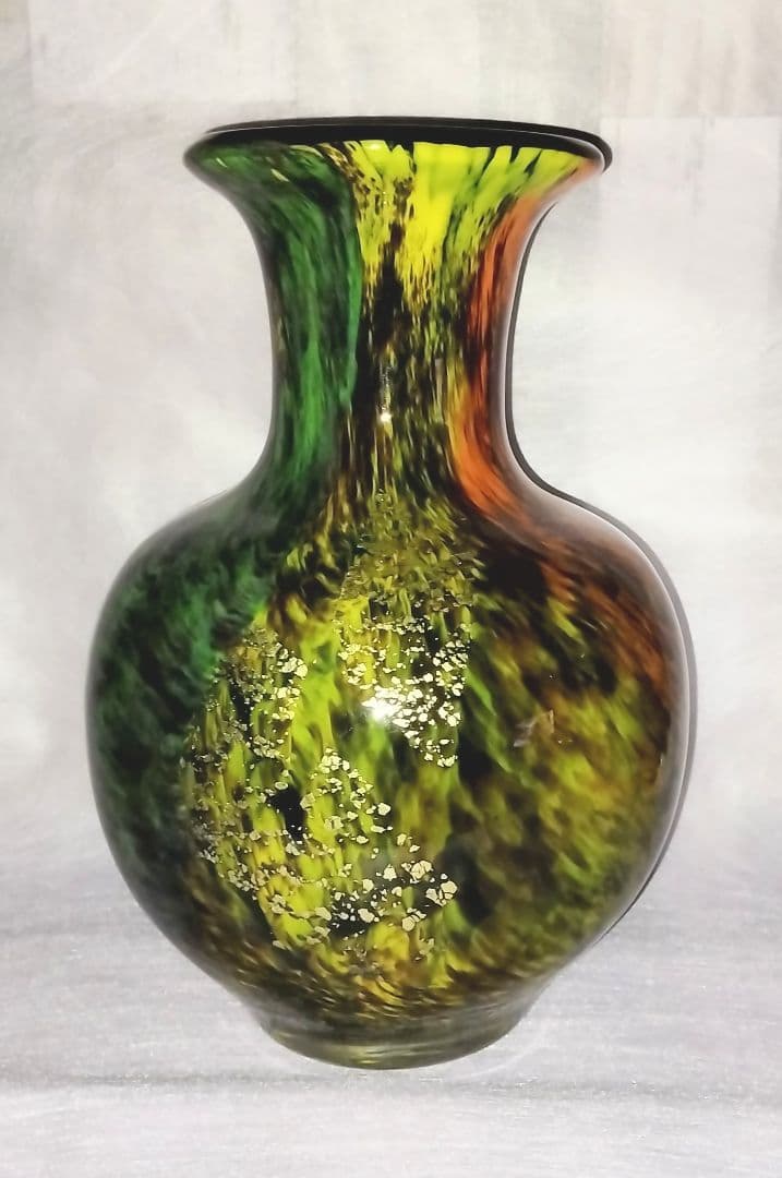 ❴♦期間限定11月6日迄大特価カメイ花瓶・金粉入りインテリア❨新品❩★1点物★