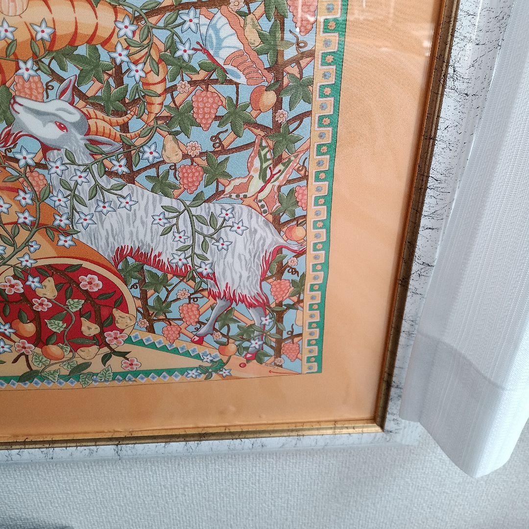 エルメス　カレ90 世界の中心軸　額装品