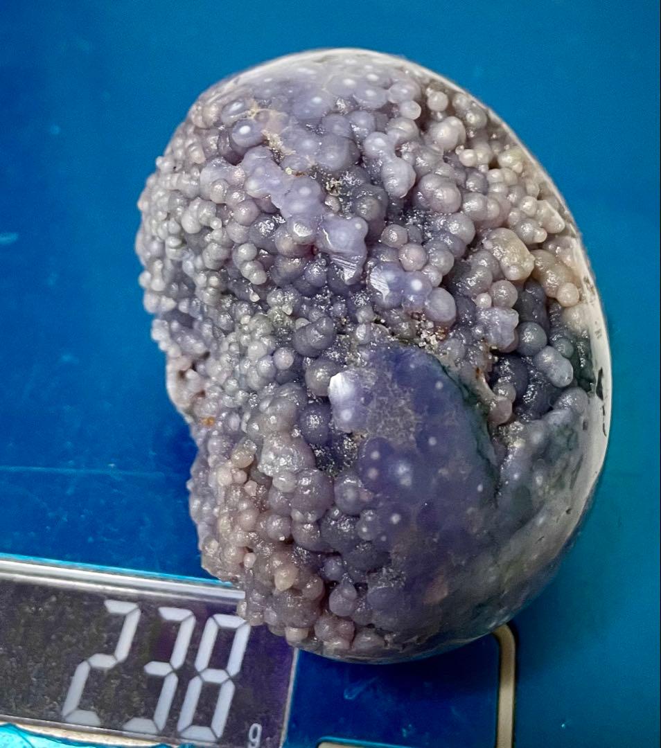 グレープアゲート カルセドニー エッグ 卵形 鉱物標本 葡萄瑪瑙原石 風水晶