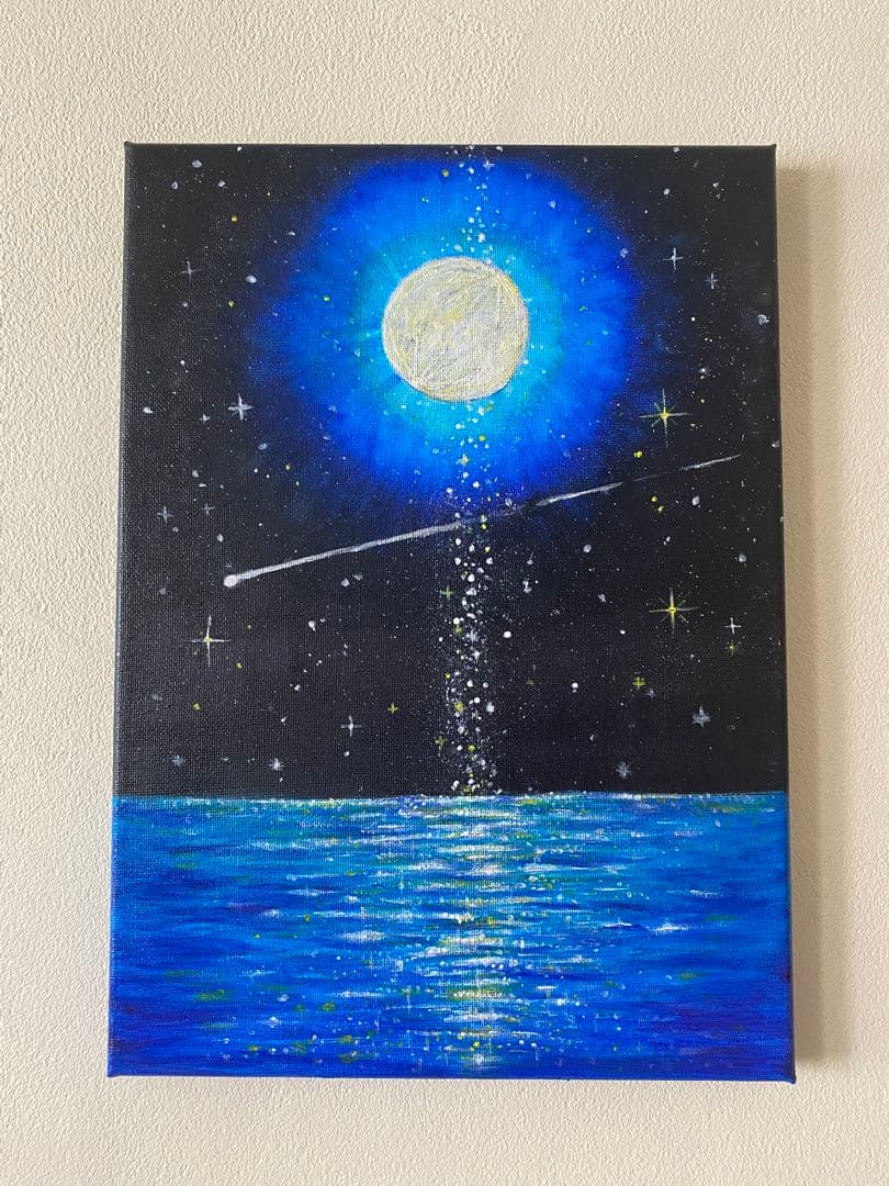 星降る夜に 1 キャンバス　アクリル絵の具