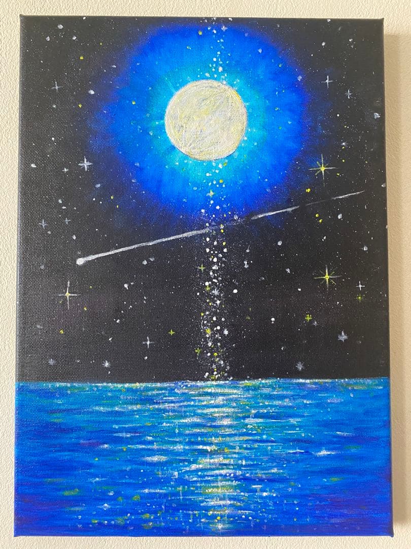 星降る夜に 1 キャンバス　アクリル絵の具
