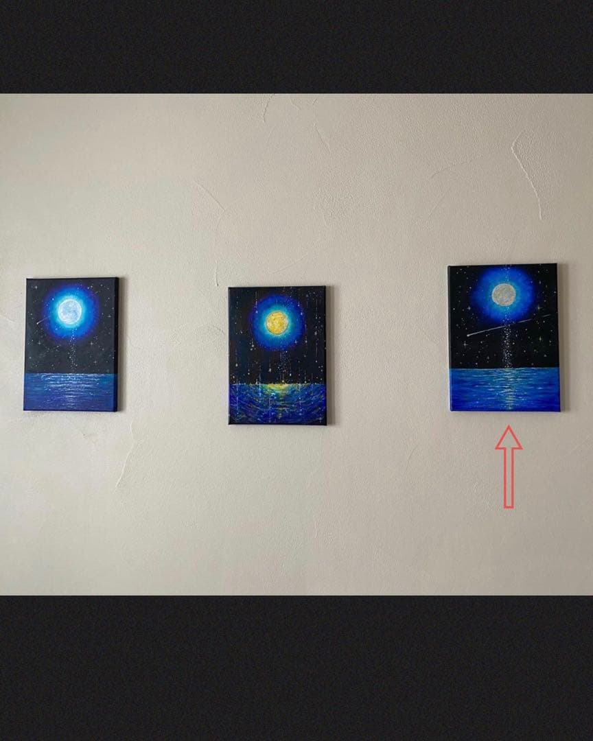 星降る夜に 1 キャンバス　アクリル絵の具