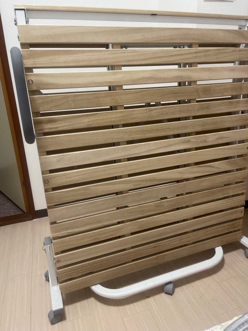 くま ママ　場所を取らず便利！折りたたみベッド シングル 桐無垢材