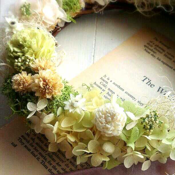 グリーンフラワーリースLサイズ