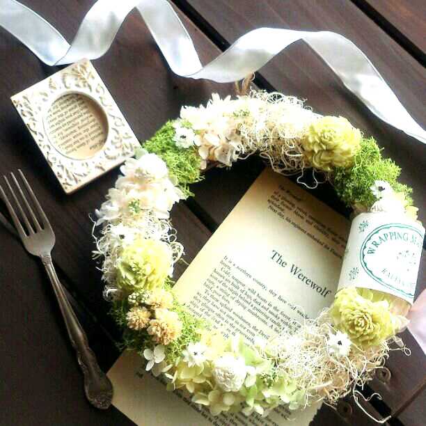 グリーンフラワーリースLサイズ