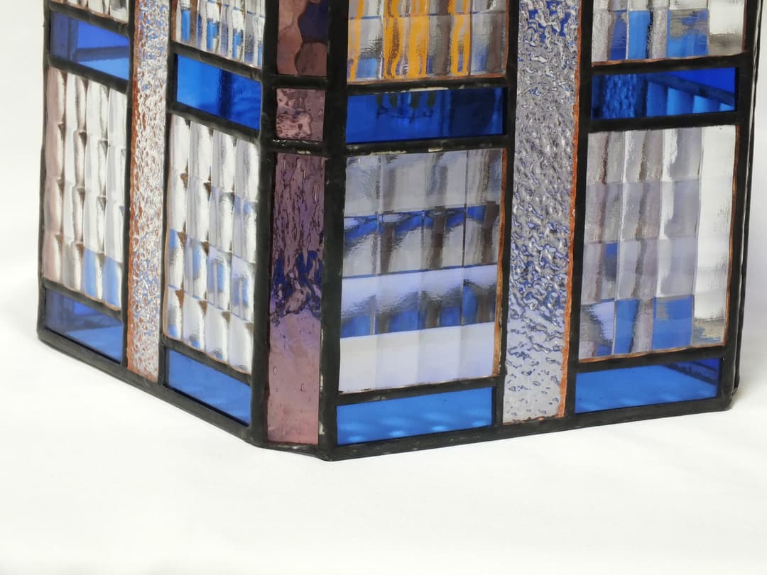 凹凸ガラスのペンダントライトⅡ　（クリア、ＬＥＤ電球付）